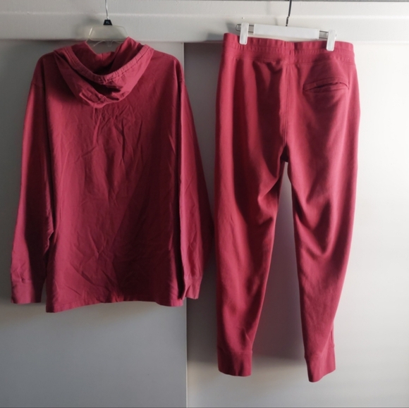 Life Is Good 2pc Set Hoodie & Joggers Red/ White L/XL USA Flag Casual Lounge - Picture 11 of 11